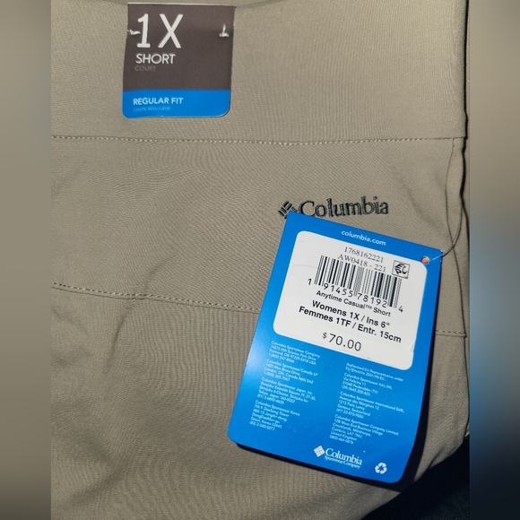 Nwt Columbia anytime casual shorts in tan - Picture 9 of 9